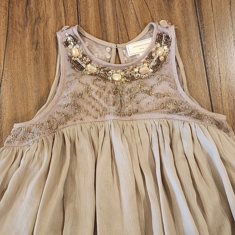 Anthropologie Moulinette Soeurs Sonora Trapeze halter Chiffon Flowy Mini Dress 0 - Picture 11 of 14